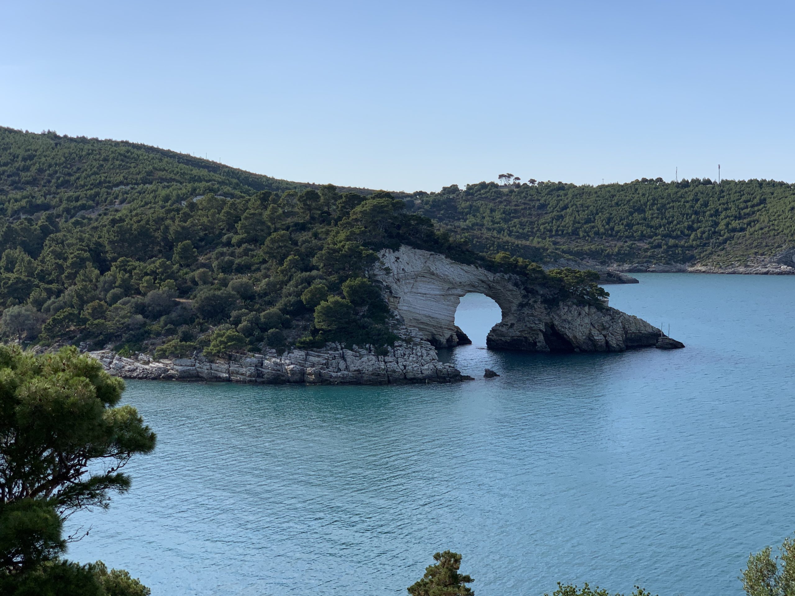 The stunning Gargano coast with sea caves, stacks and coves.